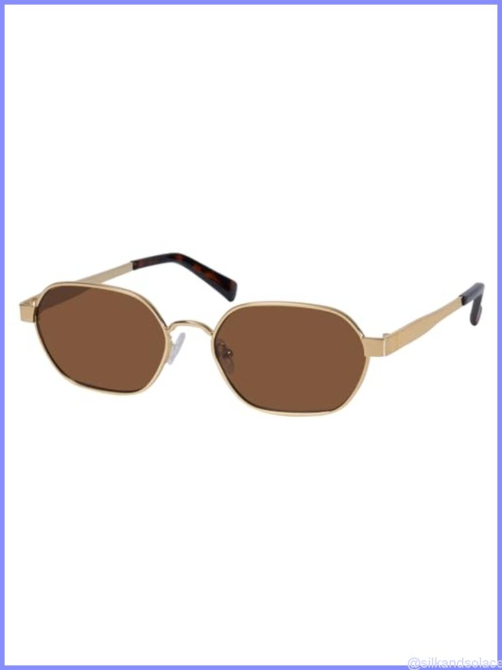 Retro Hexagon Metal Sunglasses with UV400 Lenses Full-Frame